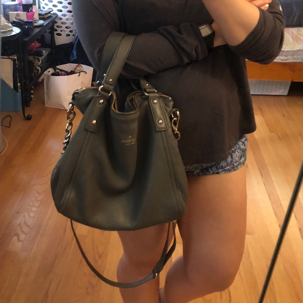 Kate Spade grey crossbody satchel
